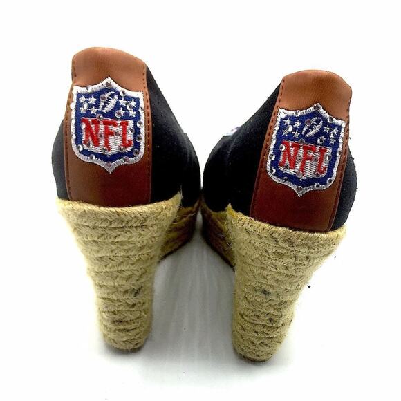 NFL Titans Team Black & Brown Leather Wedges - Picture 5 of 7